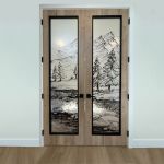 Printed Etchmark with Mountain Scenery